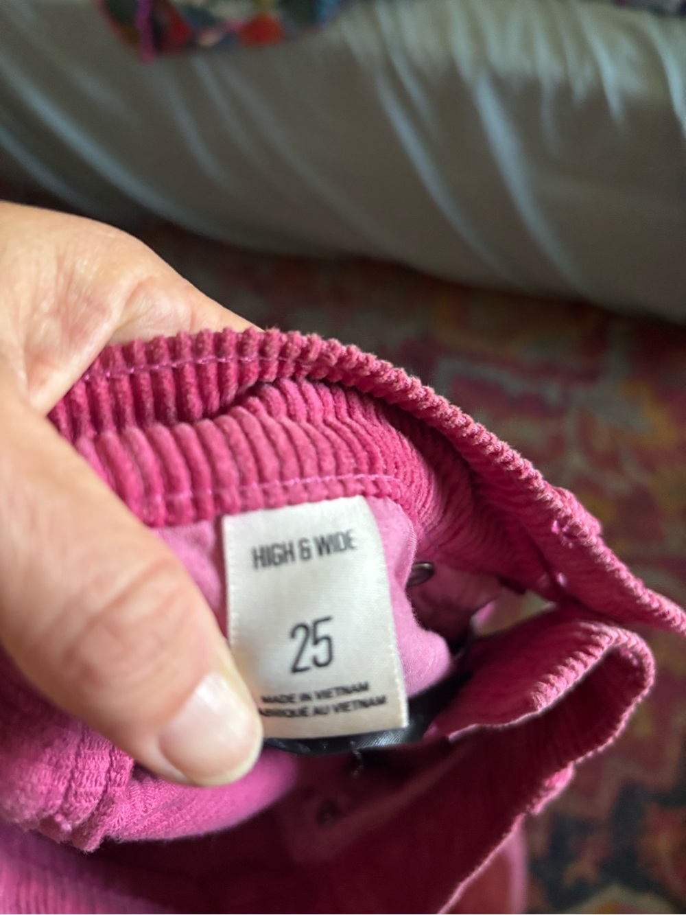 BDG Wide-Leg Corduroy Pants in Pink - Picture 3 of 4